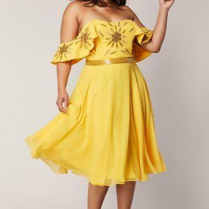 Virgos Lounge Womens Size 12 Midi Skater Dress New